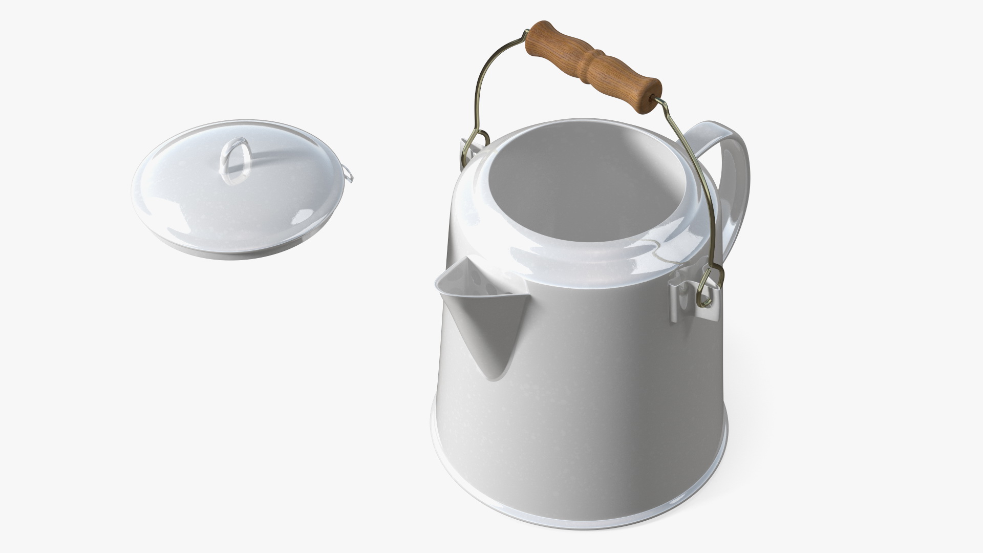 3D model Vintage Enamel Tea Kettle