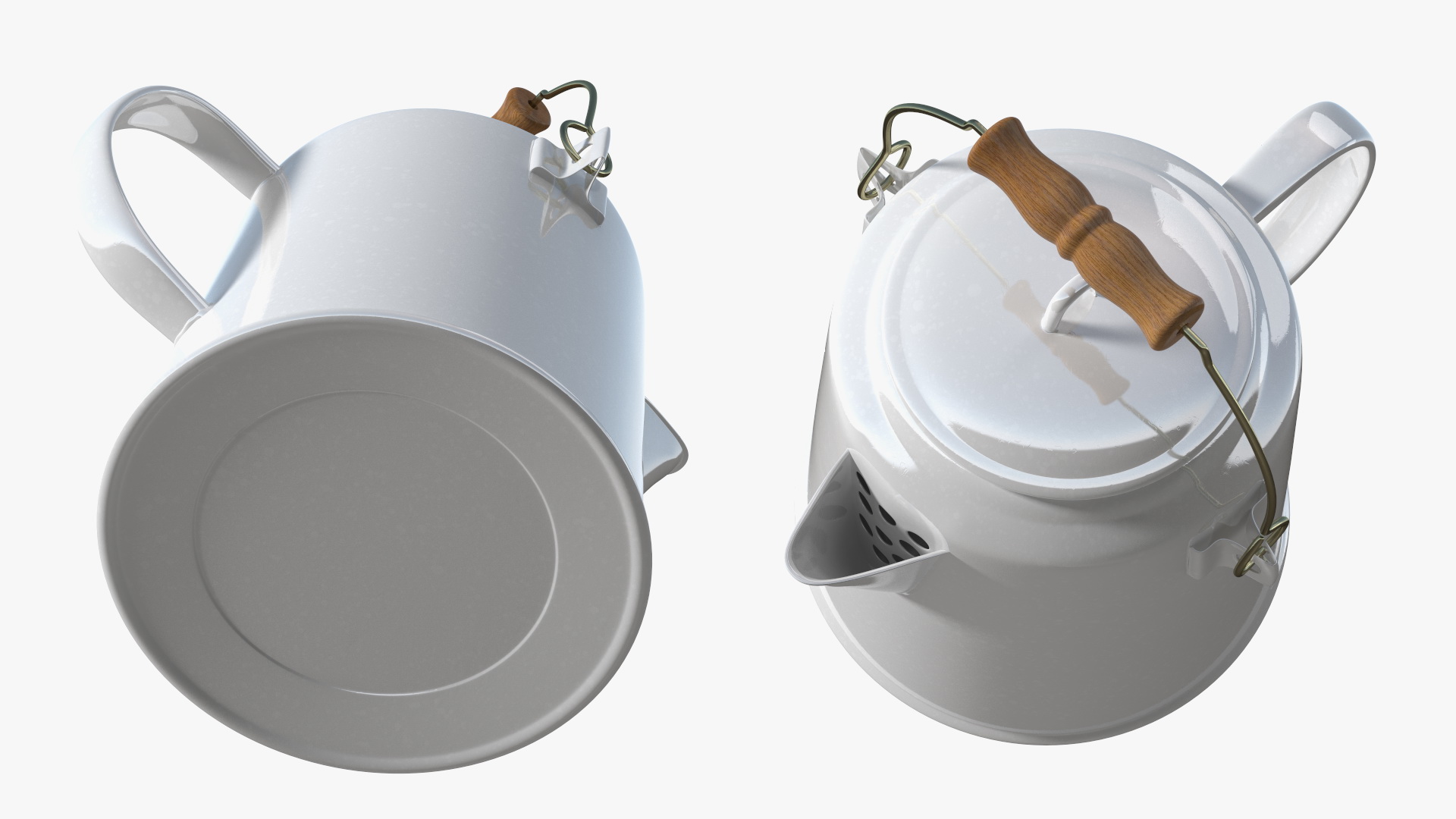 3D model Vintage Enamel Tea Kettle