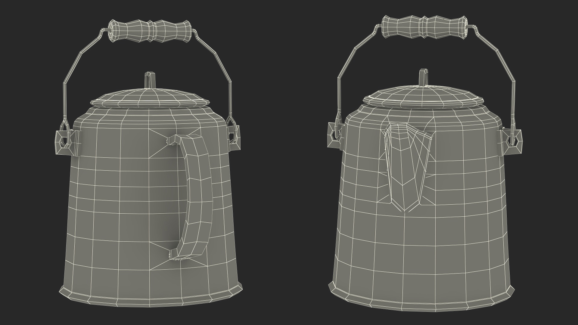 3D model Vintage Enamel Tea Kettle