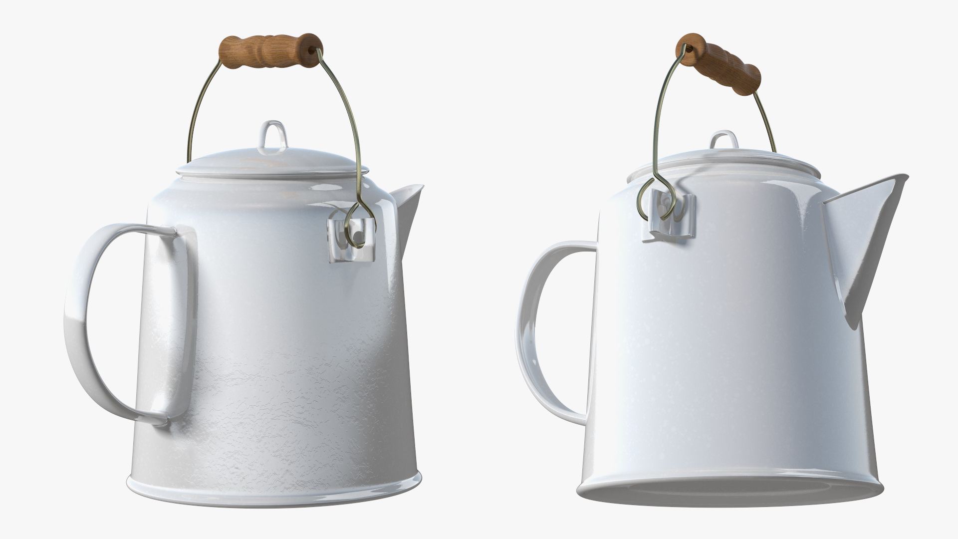 3D model Vintage Enamel Tea Kettle