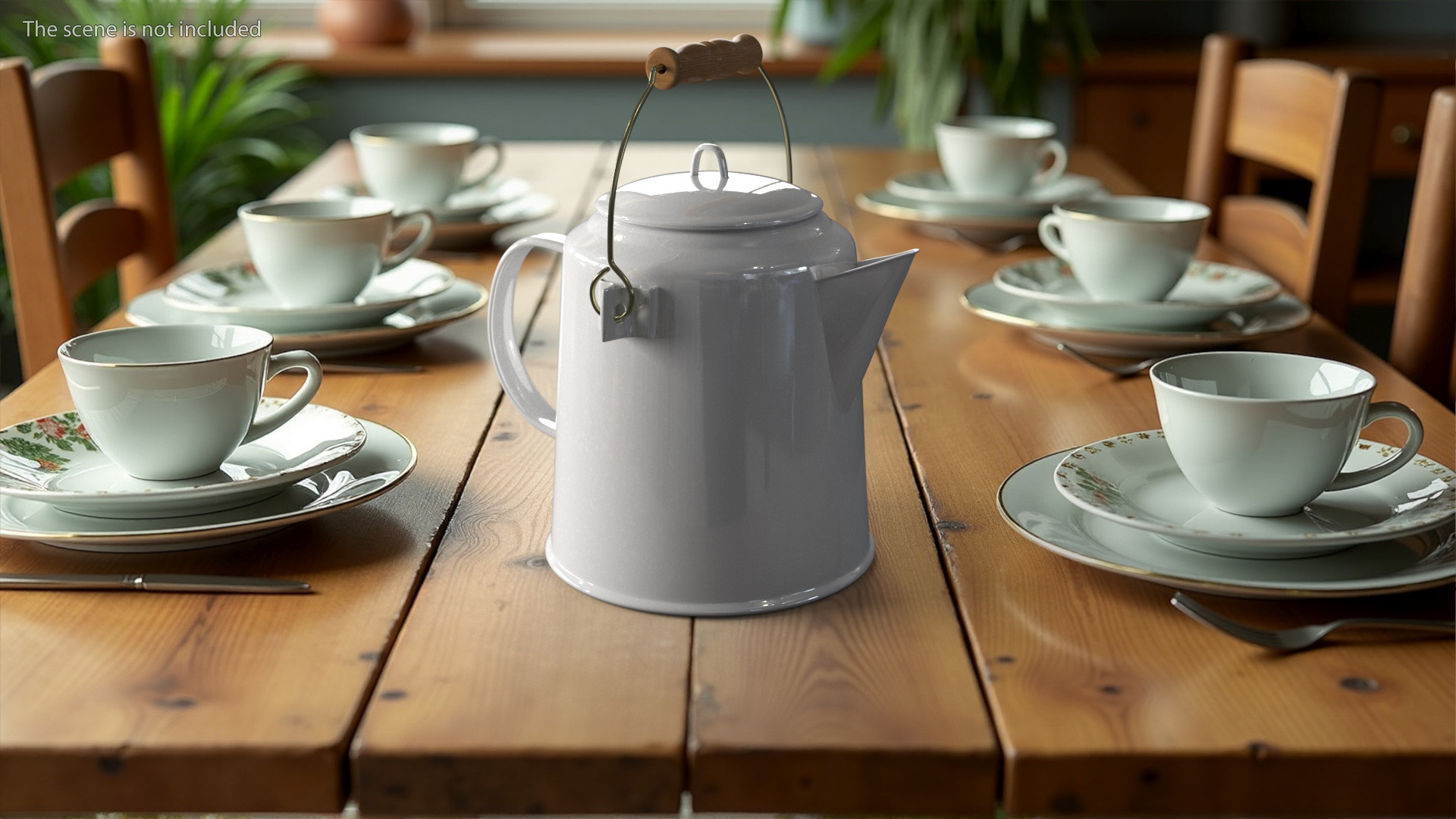 3D model Vintage Enamel Tea Kettle