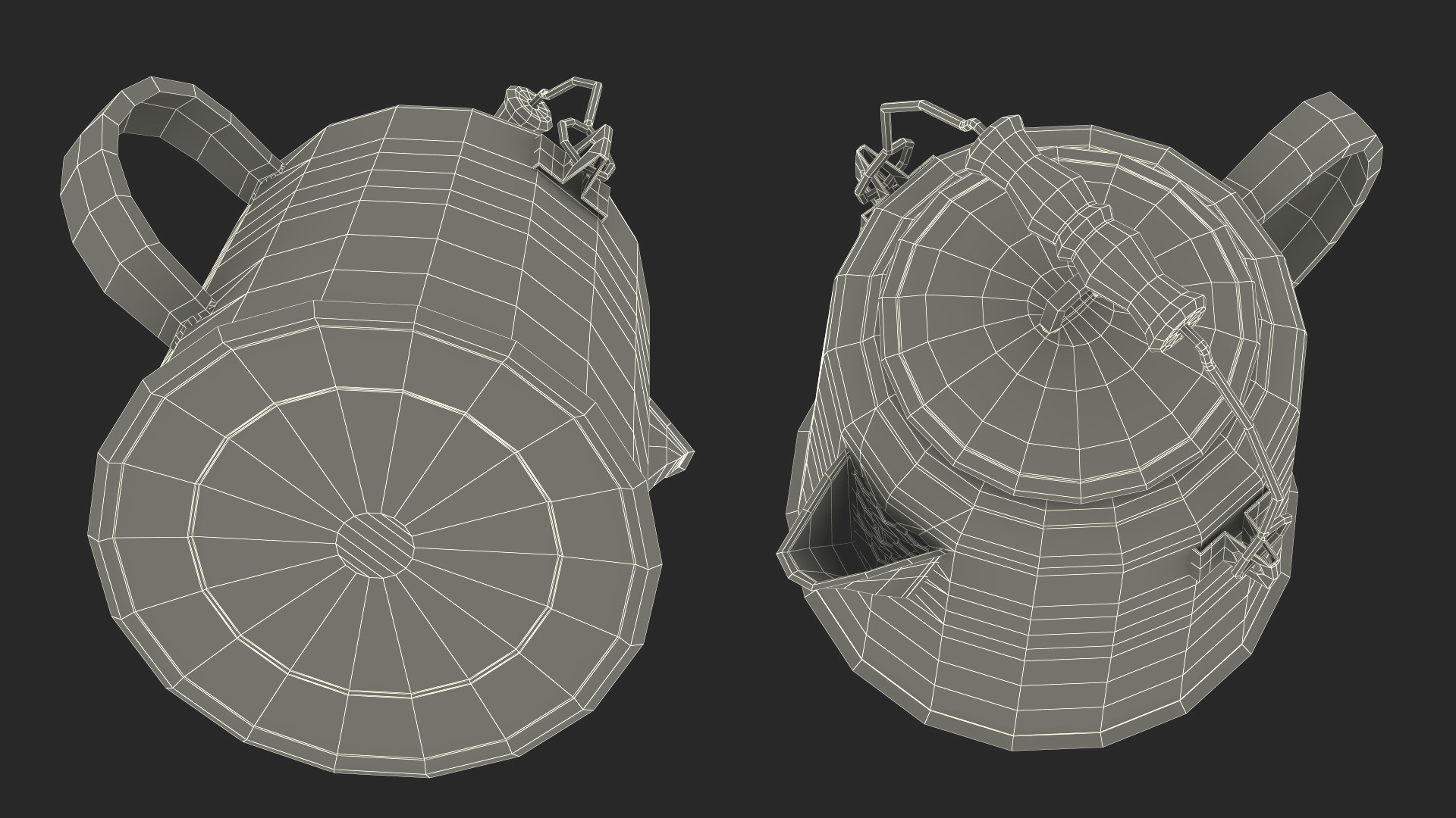 3D model Vintage Enamel Tea Kettle
