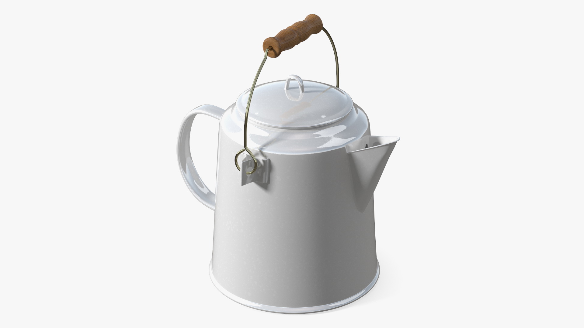 3D model Vintage Enamel Tea Kettle