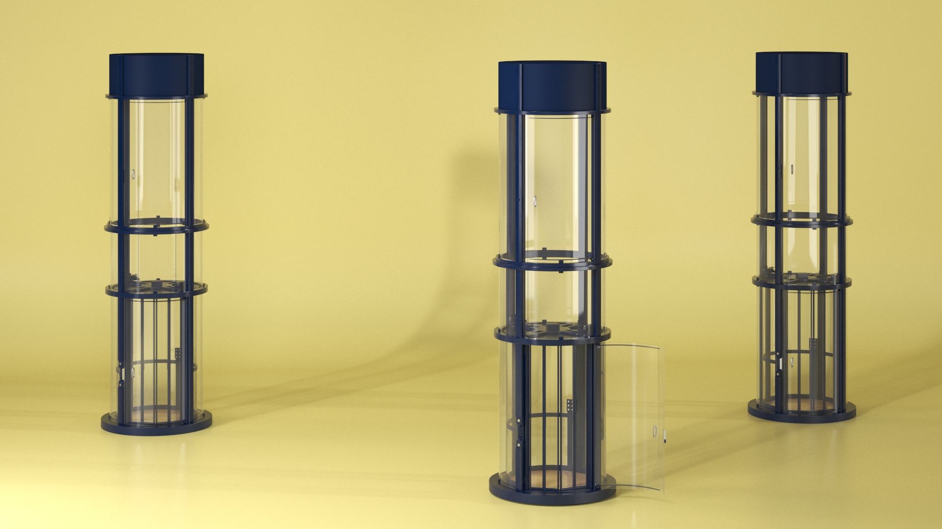 3D Vuelift 360 Glass Elevator Blue