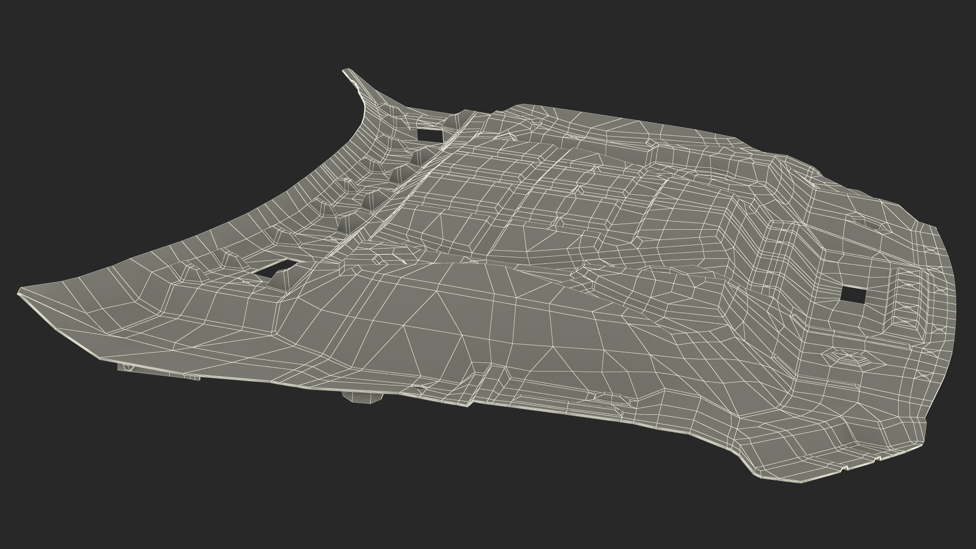 3D model Pickup Truck Hood Disassembled