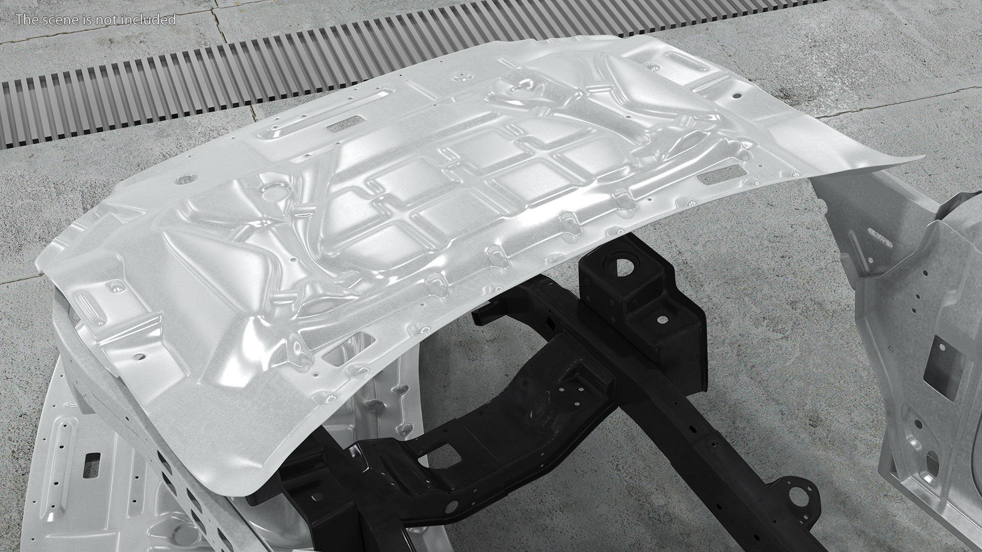 3D model Pickup Truck Hood Disassembled