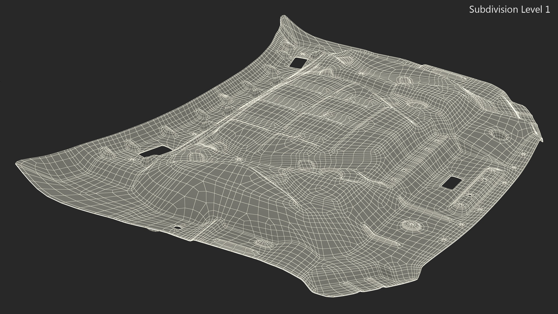 3D model Pickup Truck Hood Disassembled