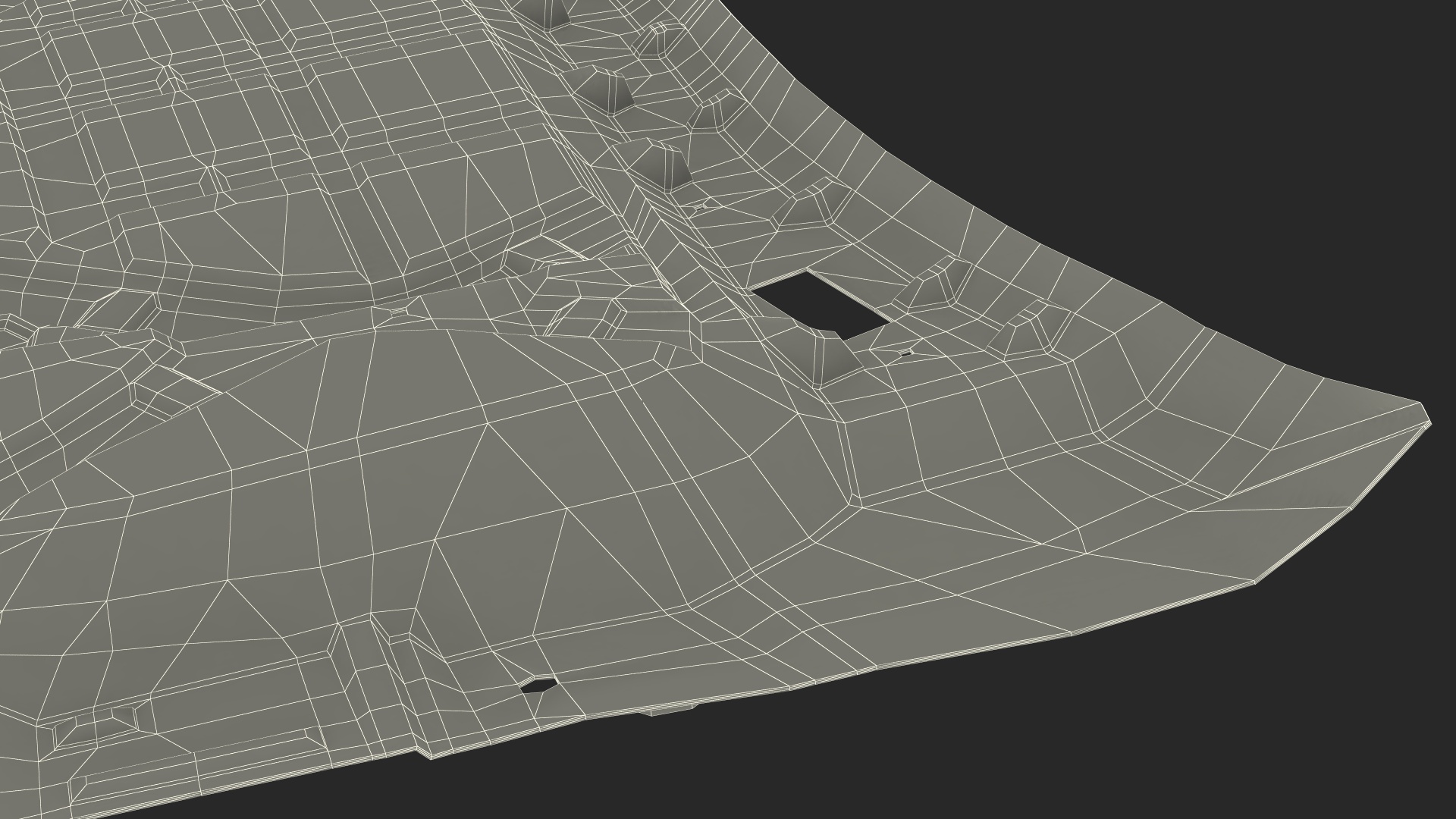3D model Pickup Truck Hood Disassembled