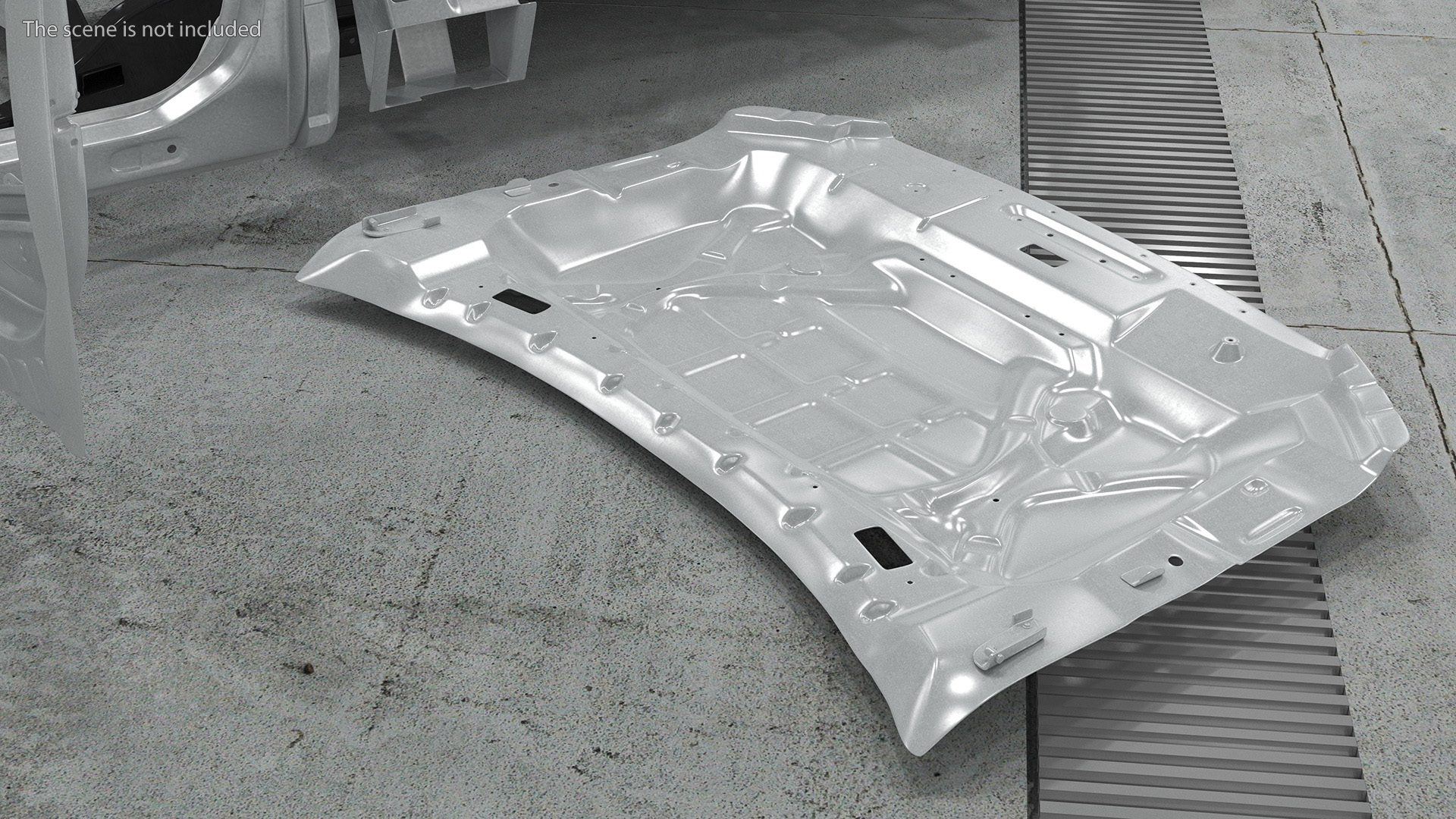 3D model Pickup Truck Hood Disassembled