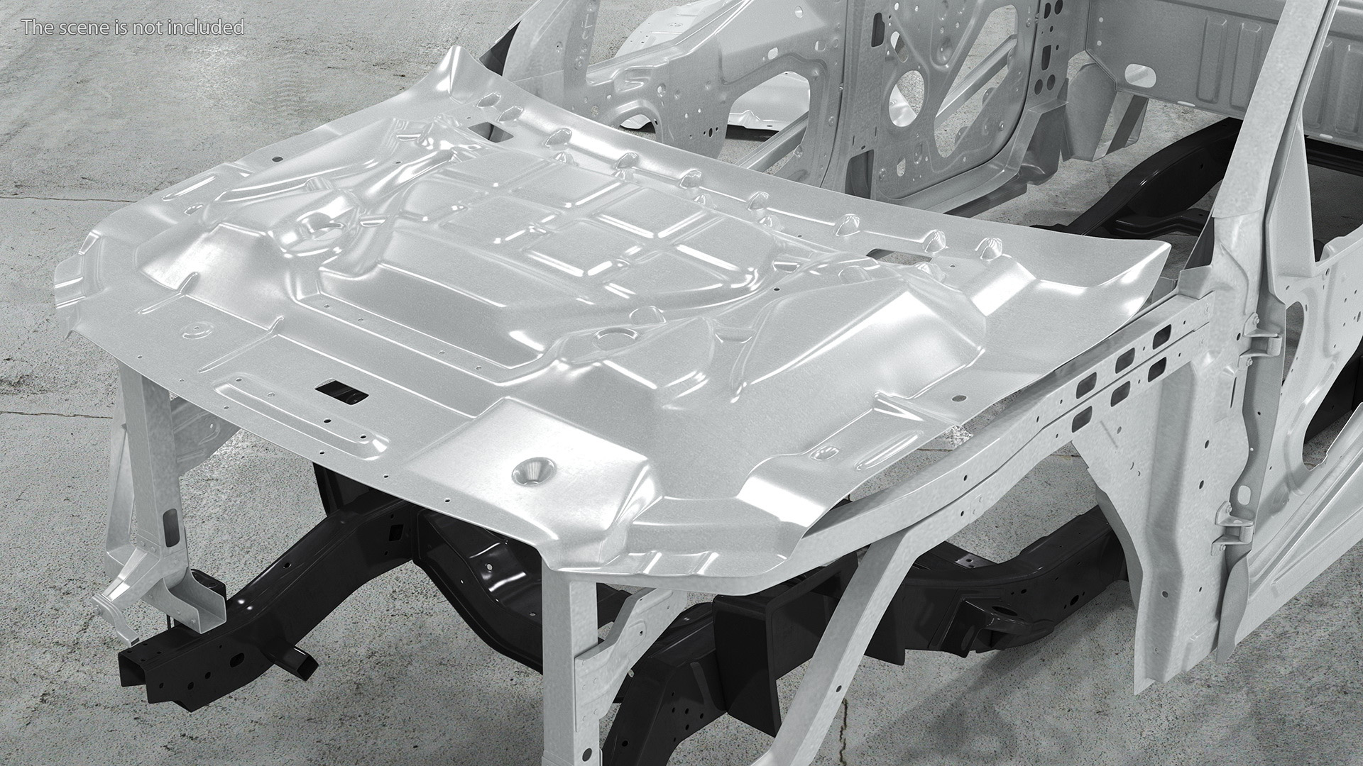 3D model Pickup Truck Hood Disassembled