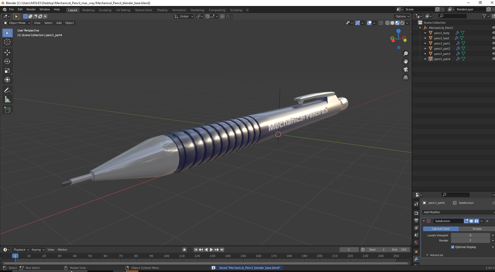 Mechanical Pencil 3D