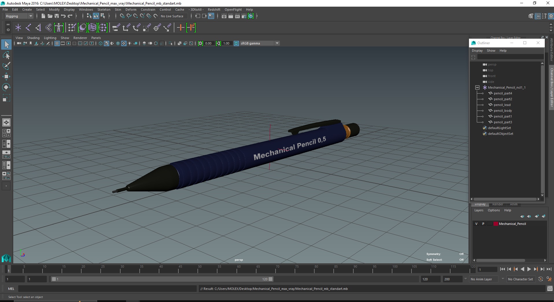 Mechanical Pencil 3D