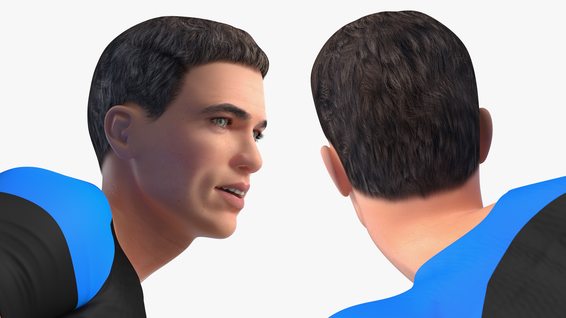 3D Man On Surfboard