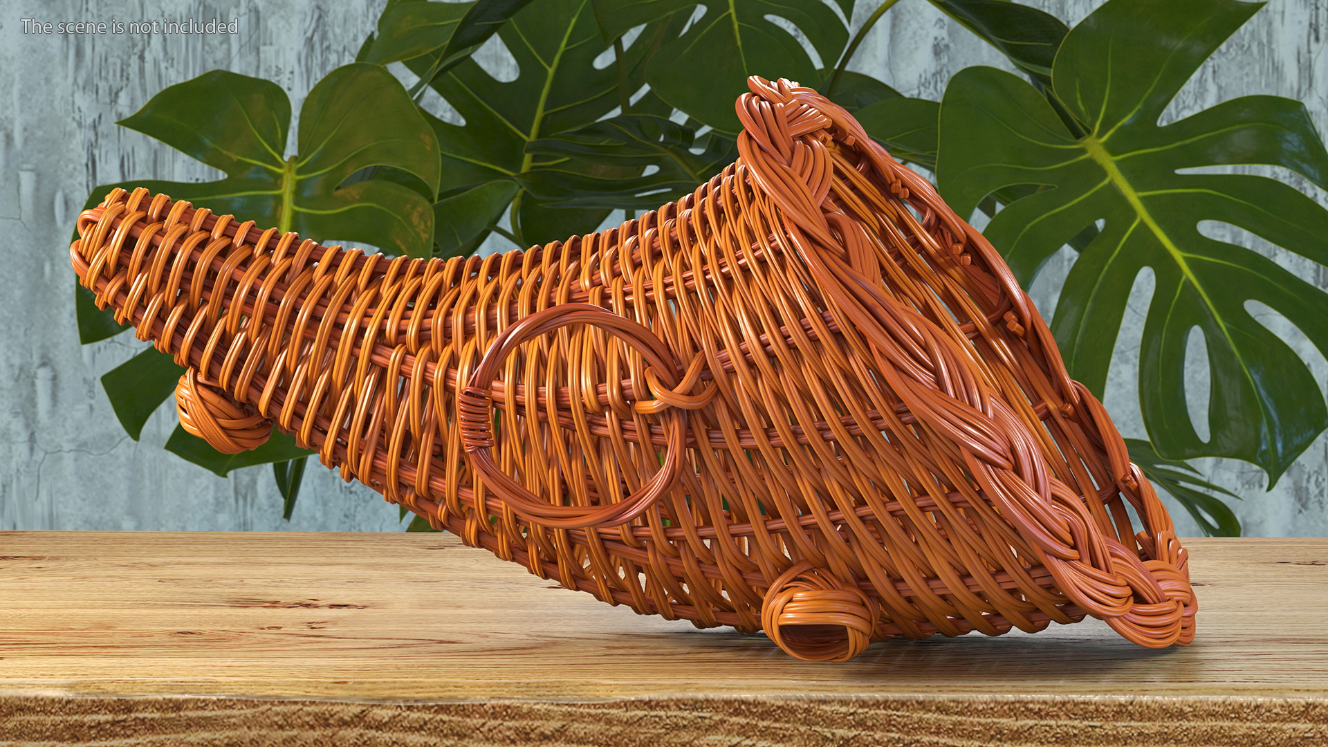 3D Cornucopia Basket Brown model