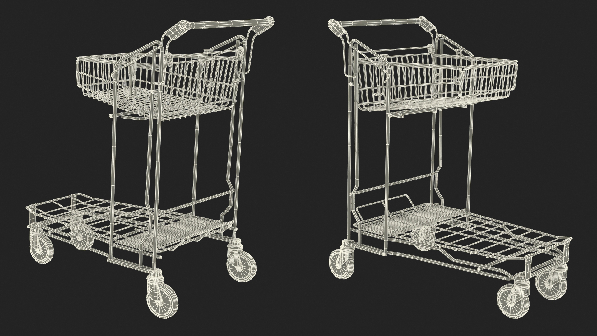 Small Garden Centre Trolley 3D