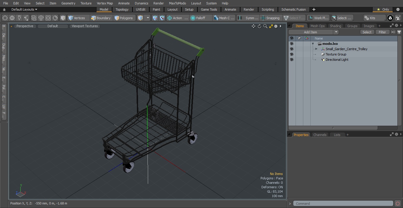 Small Garden Centre Trolley 3D