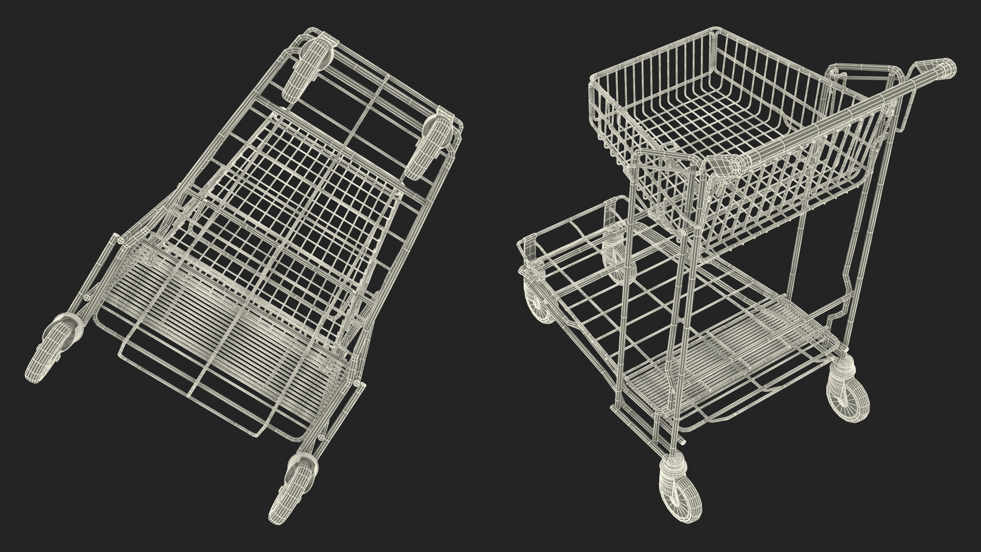 Small Garden Centre Trolley 3D