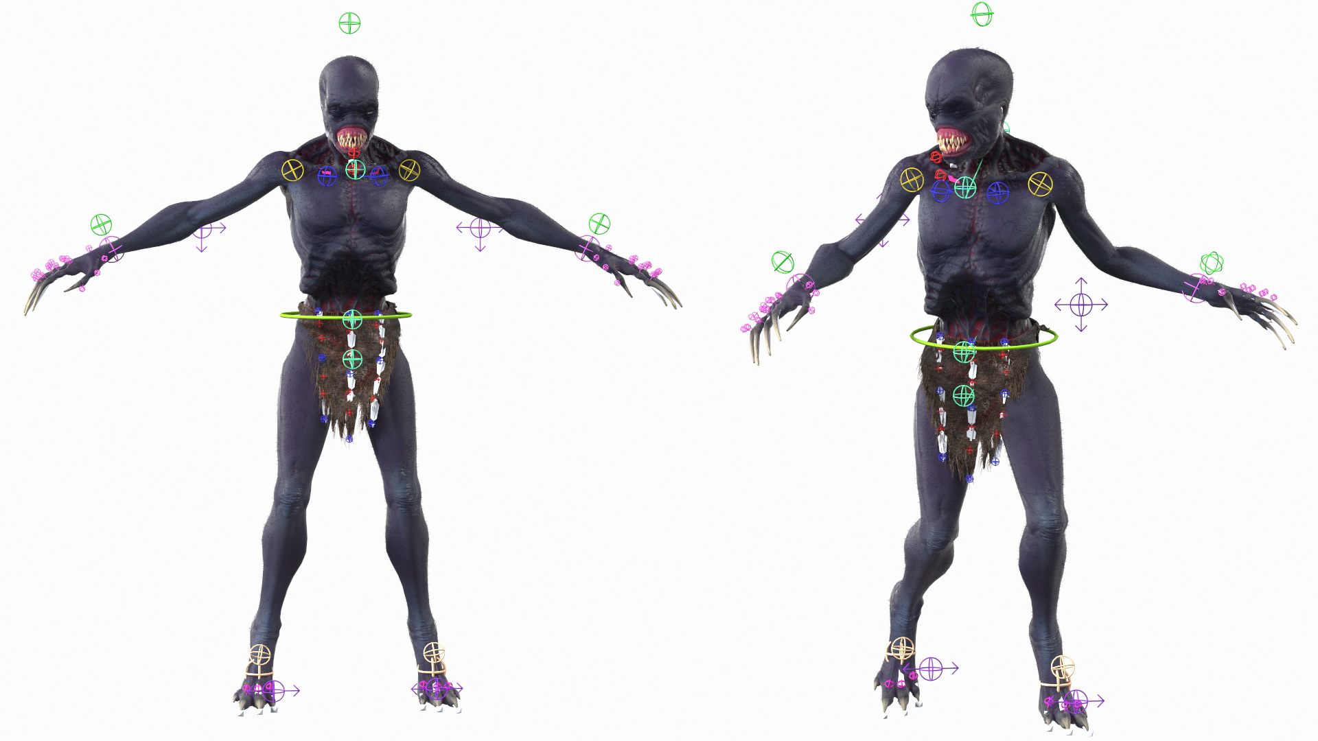 3D model Scary Creature Fur Rigged
