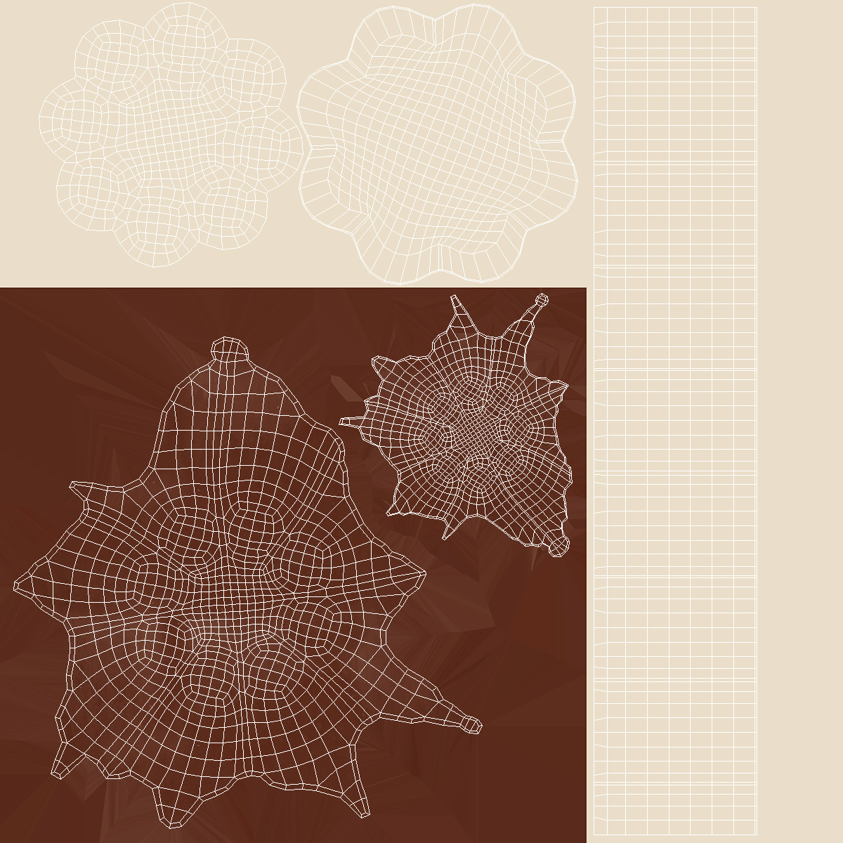 3D Milky Jelly Pudding on Plate model