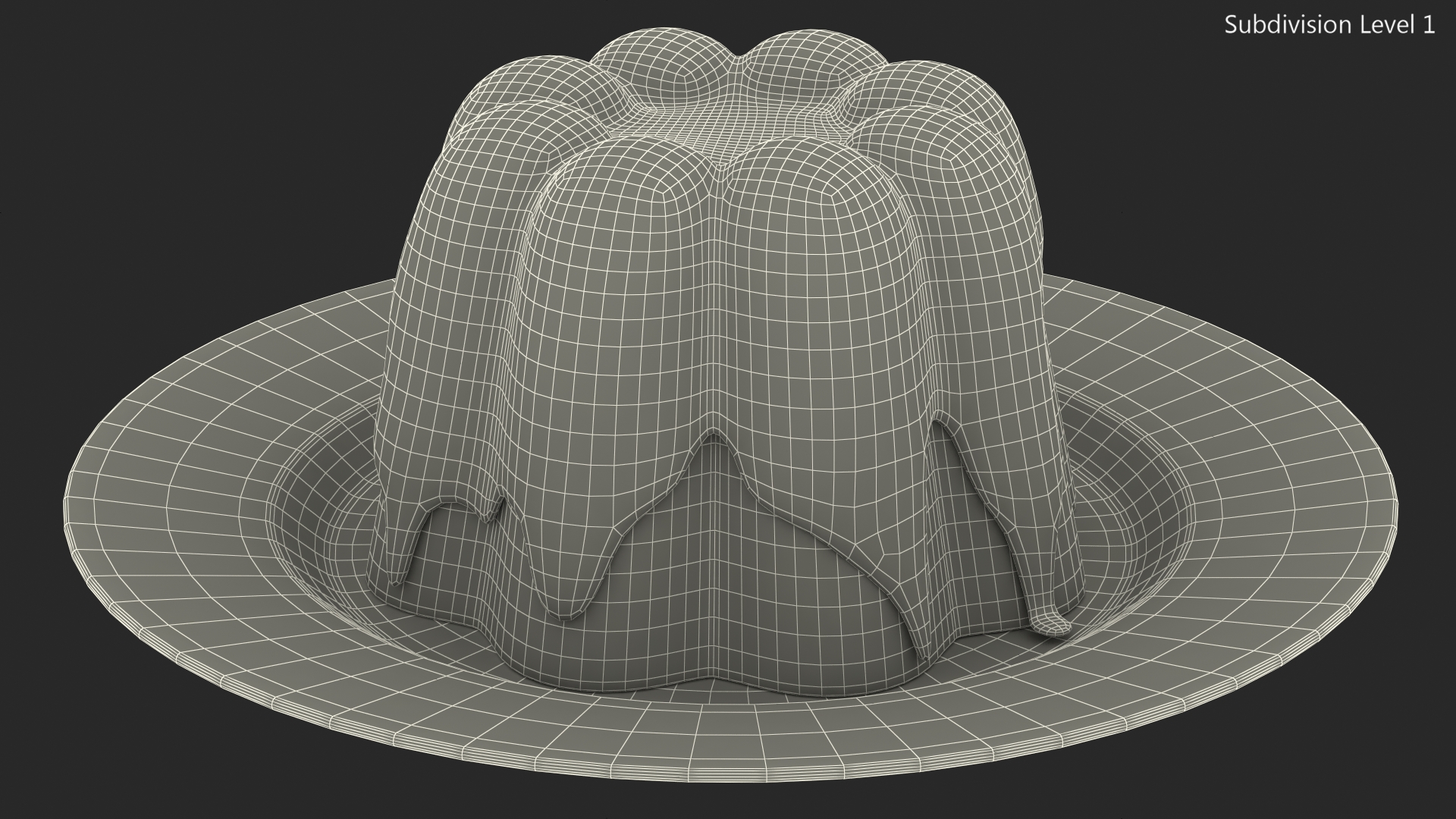 3D Milky Jelly Pudding on Plate model