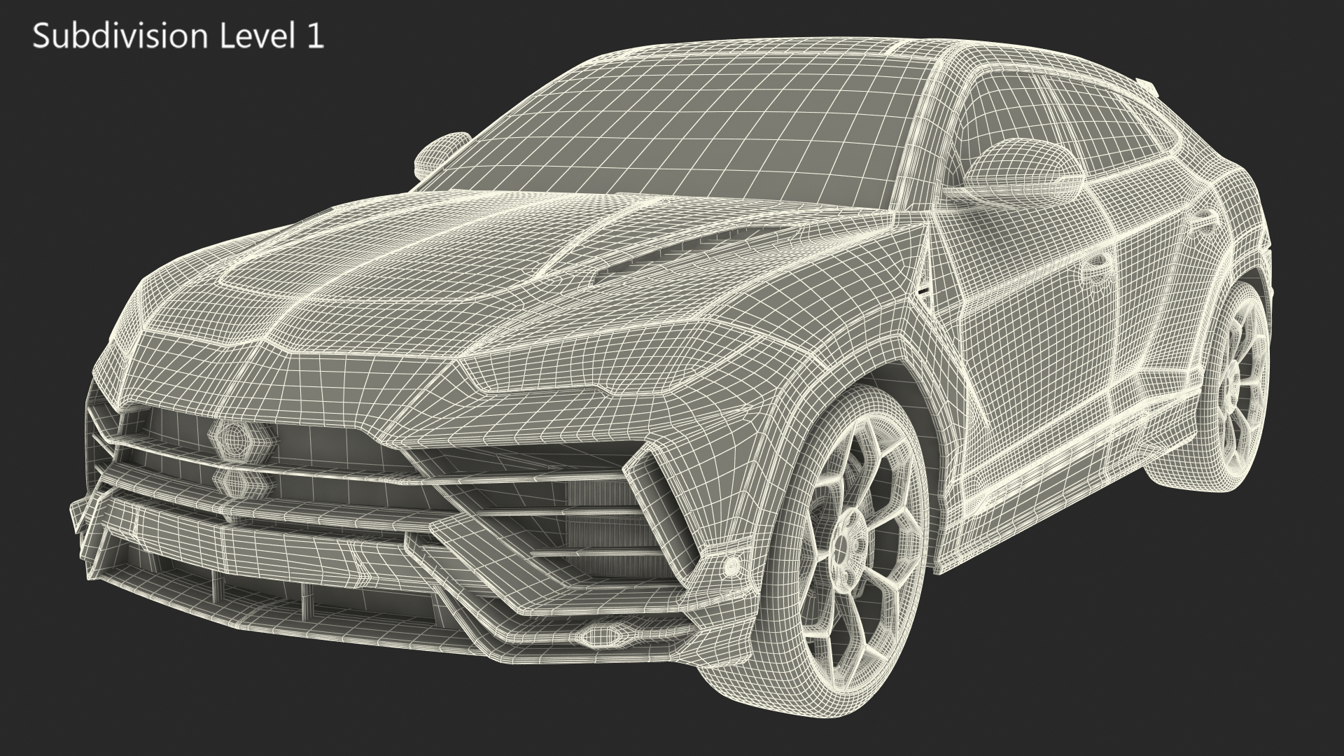 3D Super Luxury SUV Lights ON