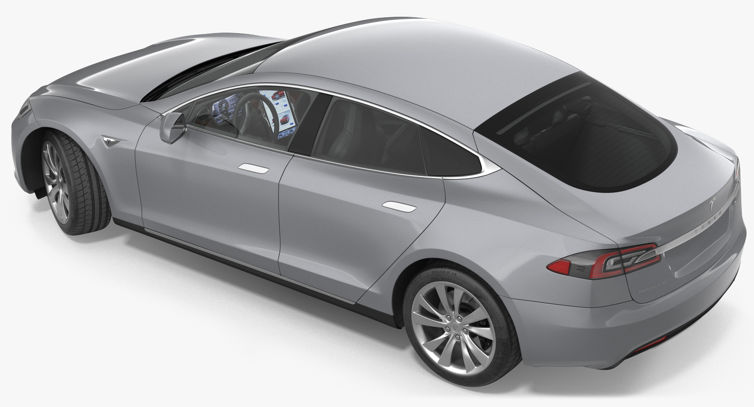 3D Tesla Model S 60 2017 Rigged model