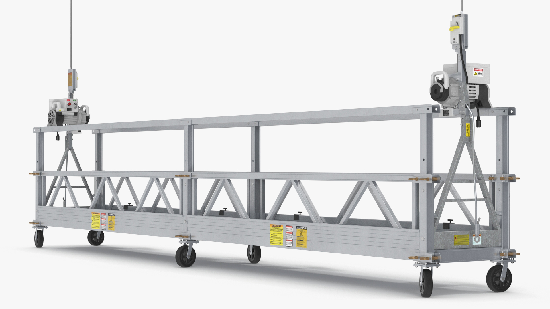 3D Window Cleaning Platform with Fastening to Roof Rigged for Cinema 4D model