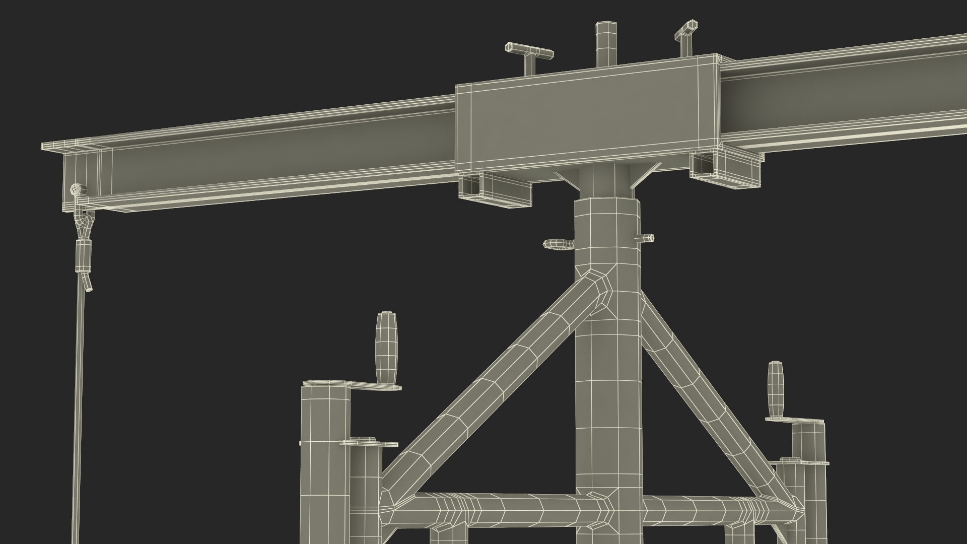 3D Window Cleaning Platform with Fastening to Roof Rigged for Cinema 4D model