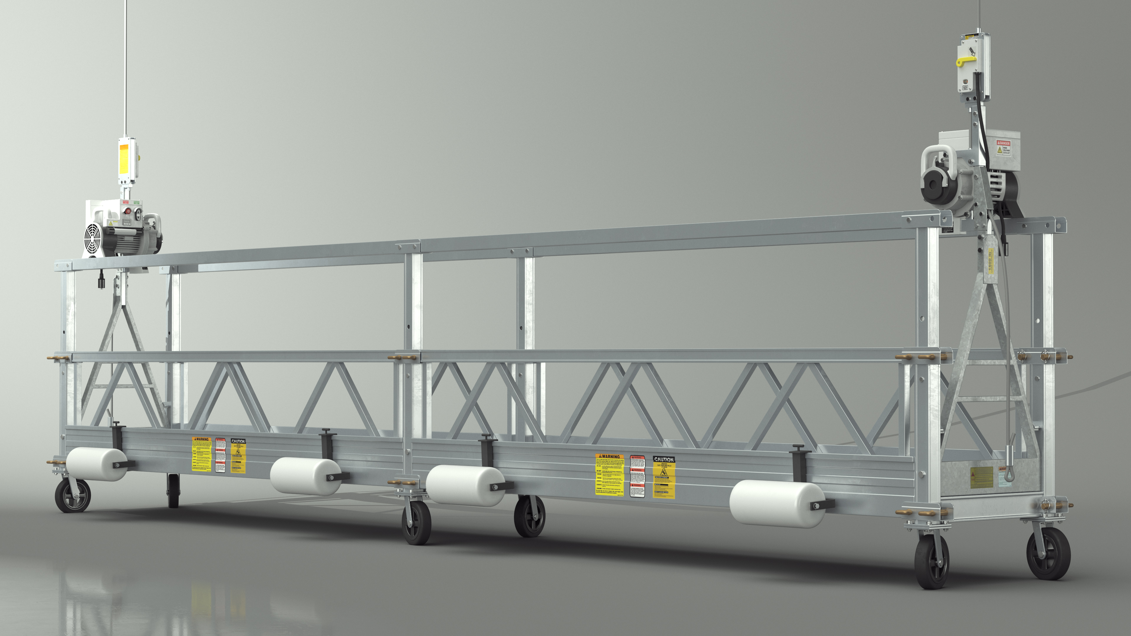 3D Window Cleaning Platform with Fastening to Roof Rigged for Cinema 4D model