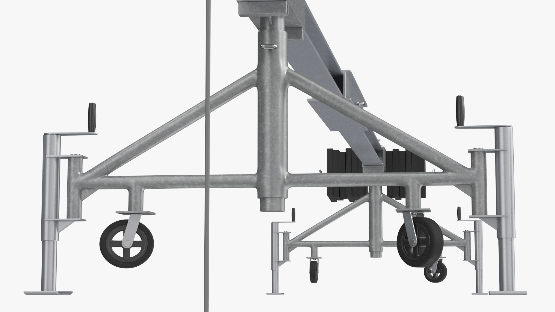 3D Window Cleaning Platform with Fastening to Roof Rigged for Cinema 4D model