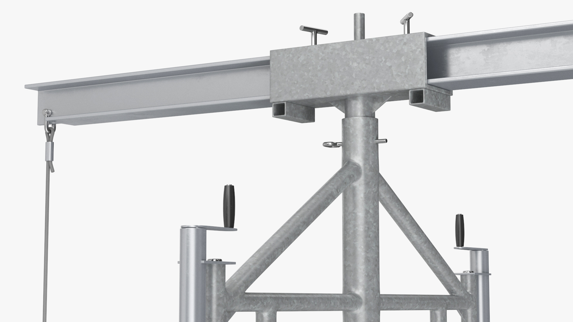 3D Window Cleaning Platform with Fastening to Roof Rigged for Cinema 4D model