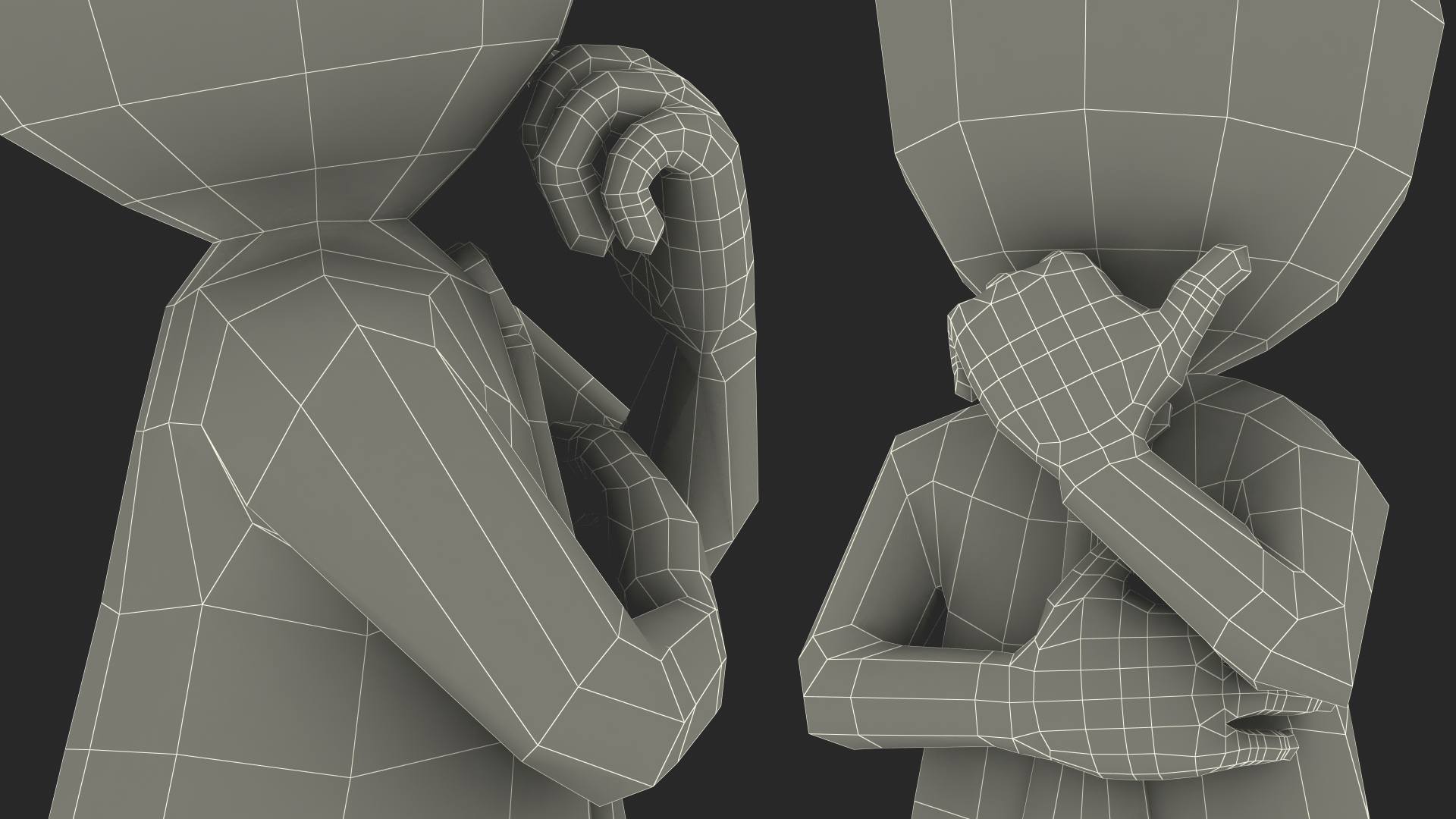 3D model Thinking Stickman With Red Tie