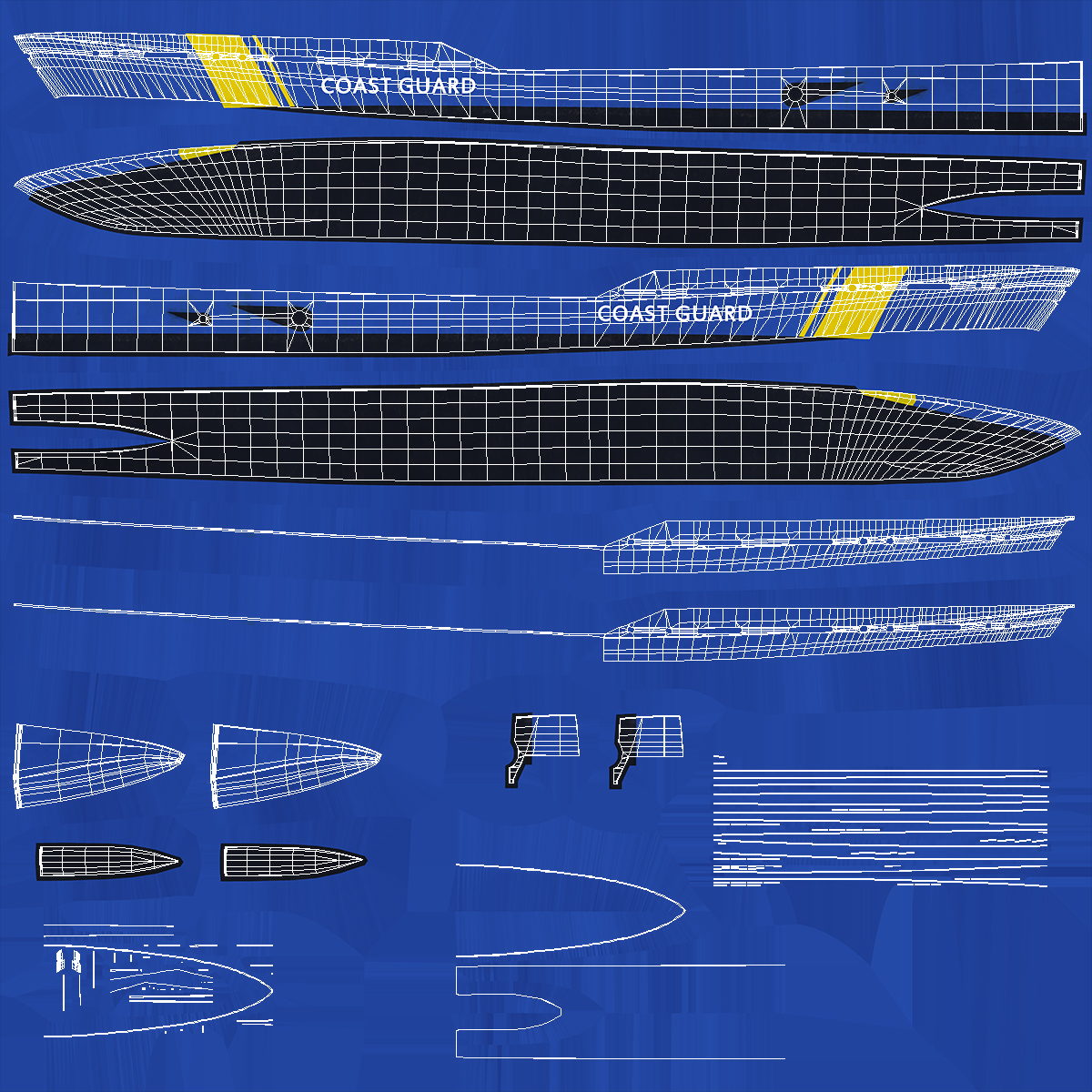 3D Coast Guard Patrol Boat Island Class