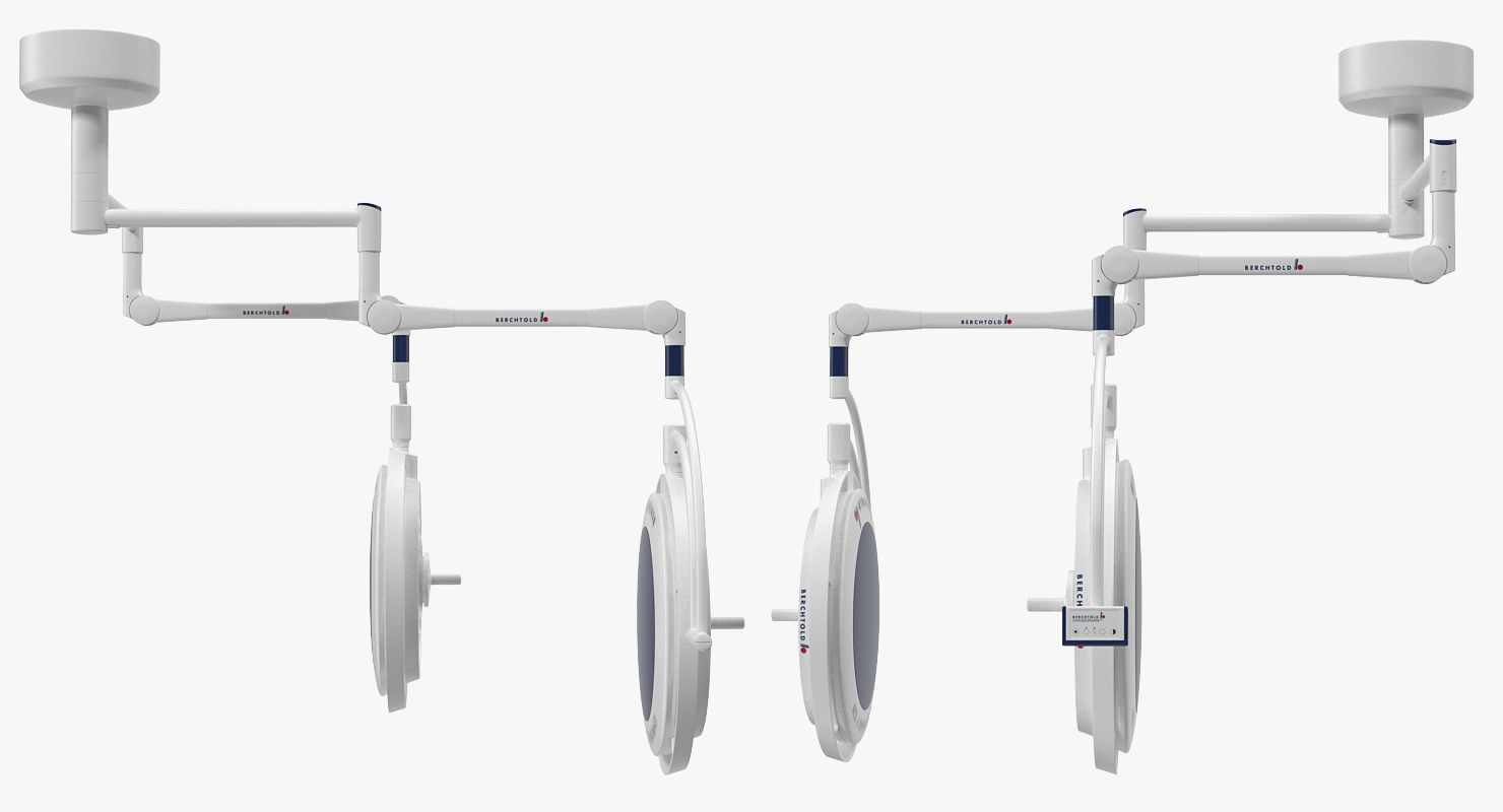 3D model Berchtold Chromophare Ceiling Mount Surgical Lighting System