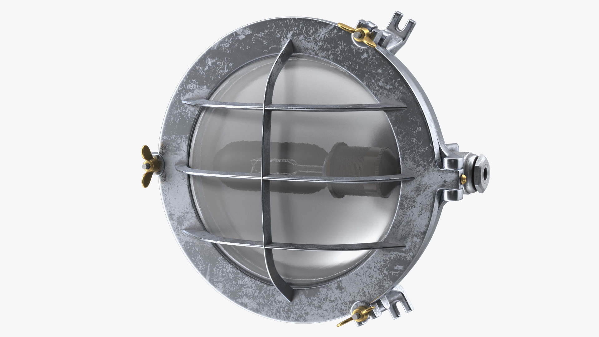 3D model Outdoor Bulkhead Round Lamp Steel with Clear Glass