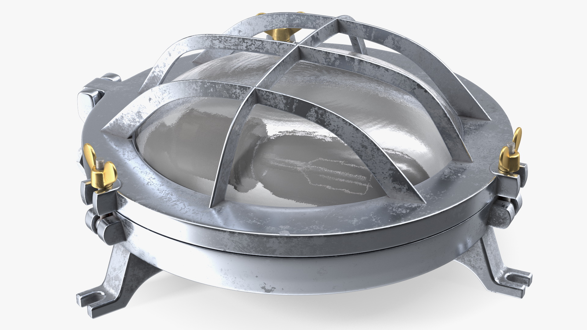 3D model Outdoor Bulkhead Round Lamp Steel with Clear Glass