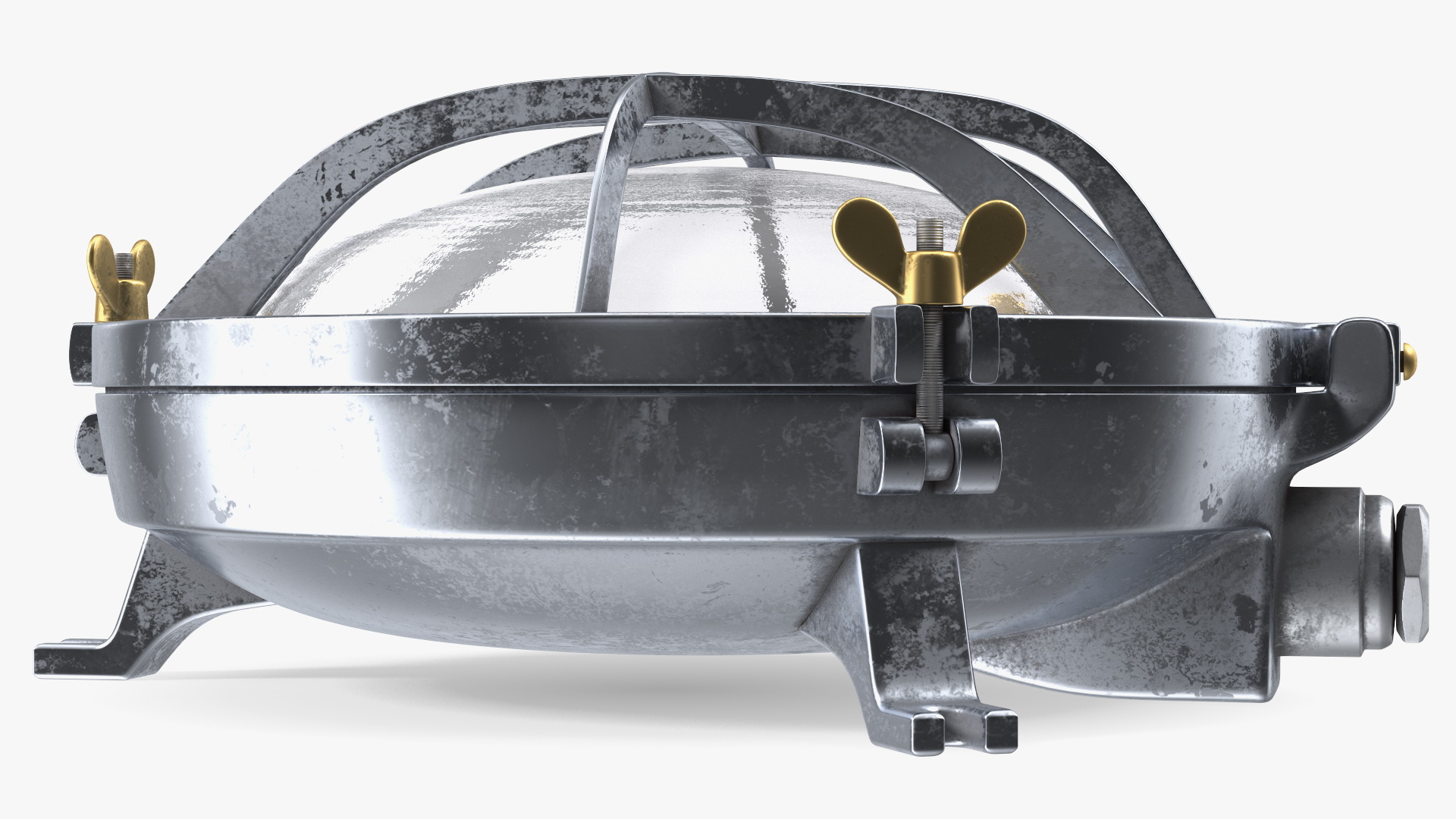 3D model Outdoor Bulkhead Round Lamp Steel with Clear Glass