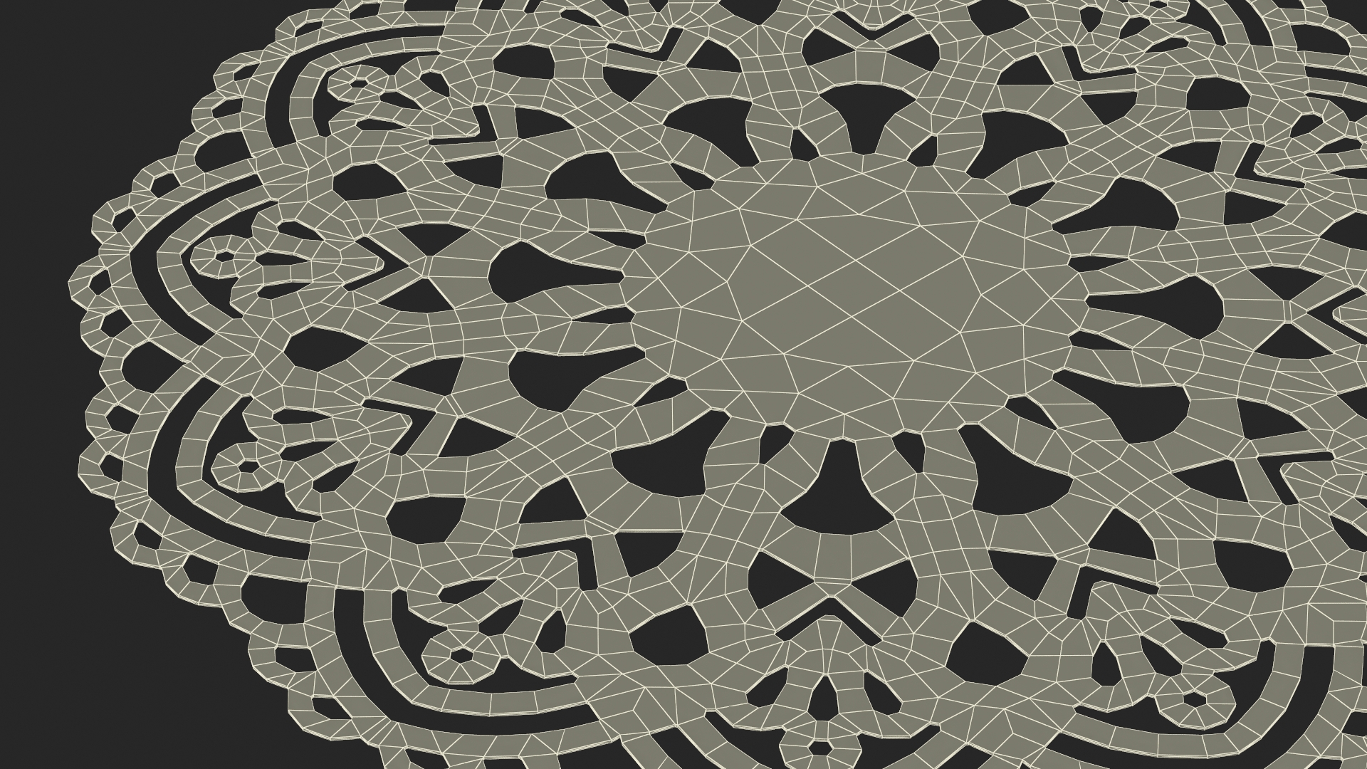 Round Paper Lace Doilie Red 3D