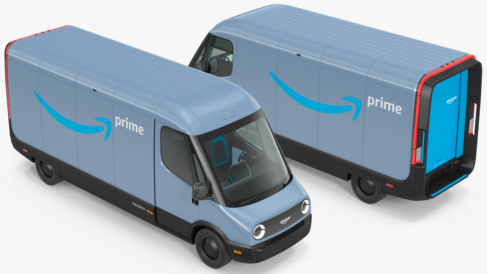 Amazon Electric Delivery Van Simple Interior 3D model