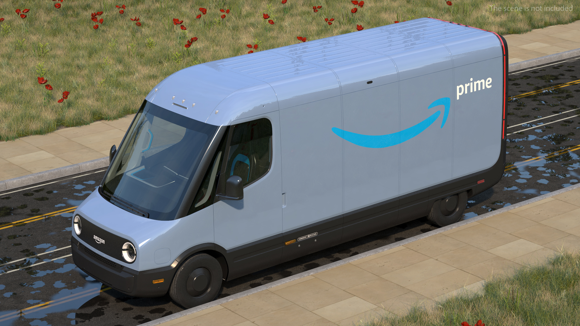Amazon Electric Delivery Van Simple Interior 3D model