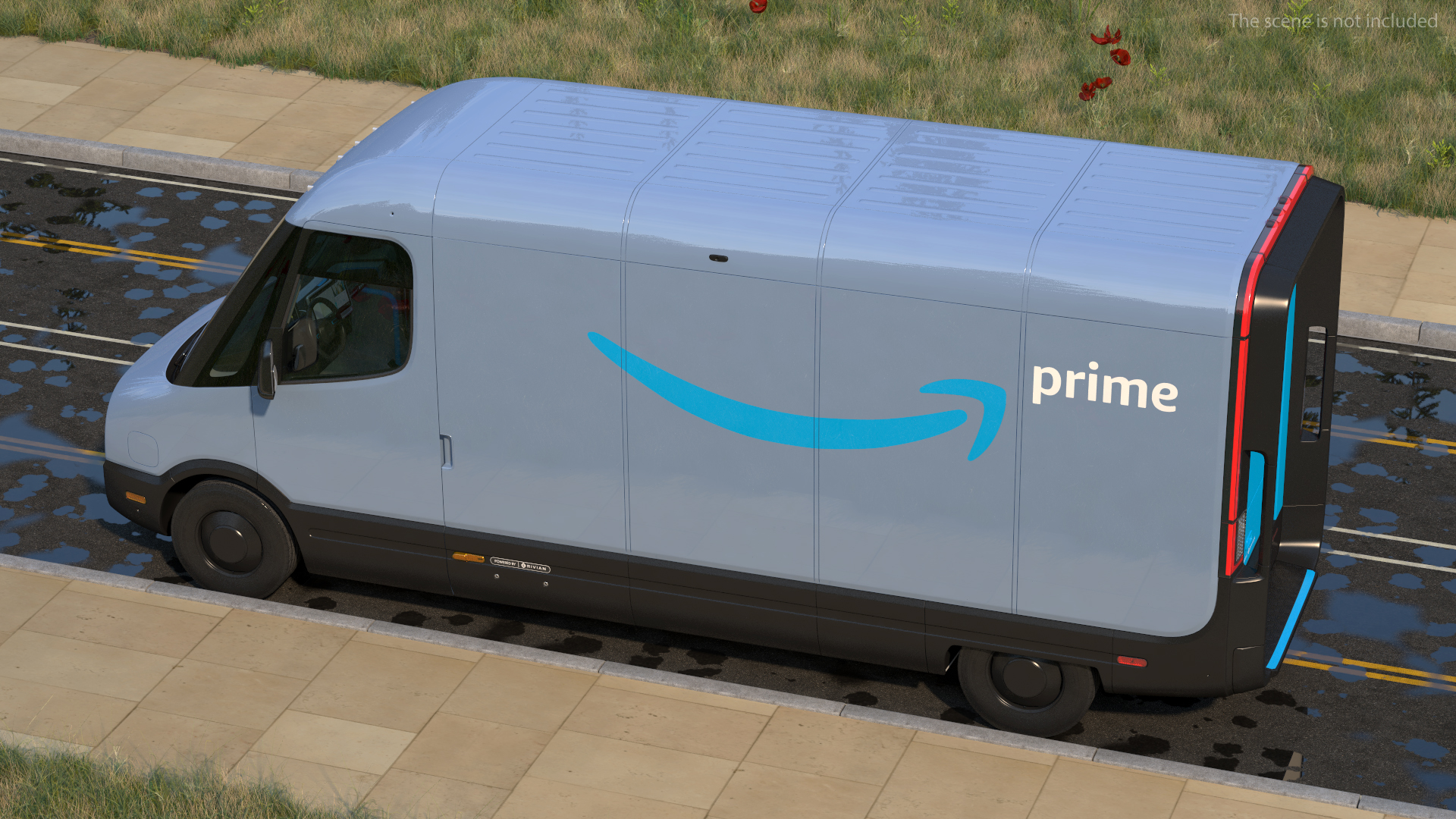 Amazon Electric Delivery Van Simple Interior 3D model