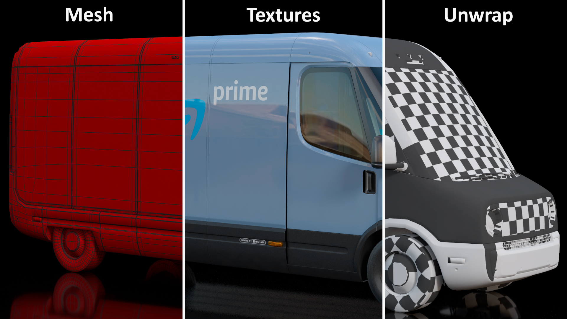 Amazon Electric Delivery Van Simple Interior 3D model
