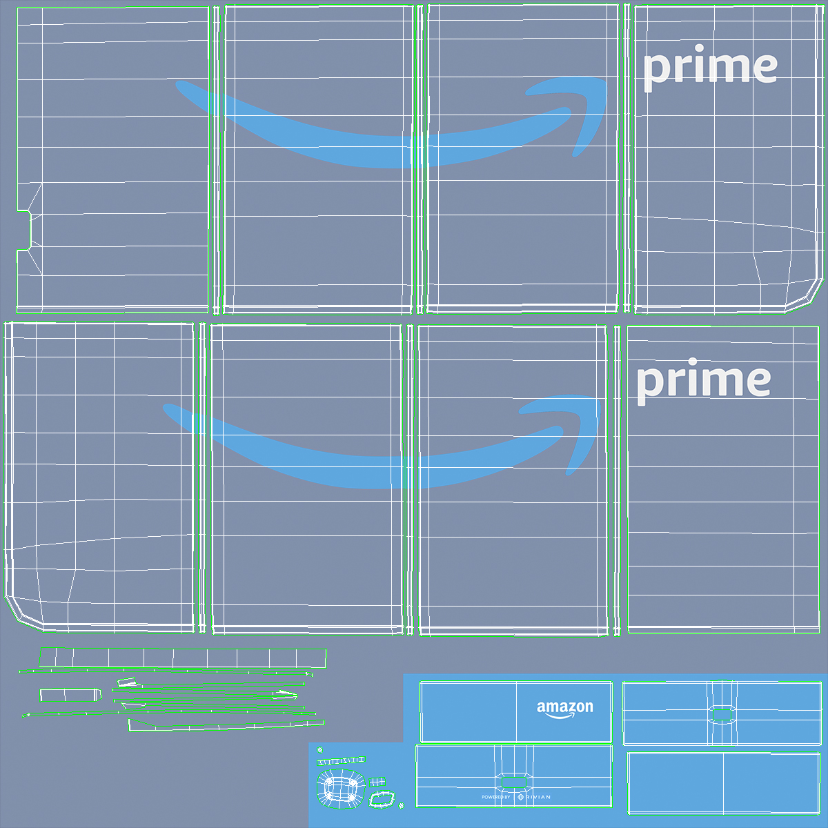 Amazon Electric Delivery Van Simple Interior 3D model