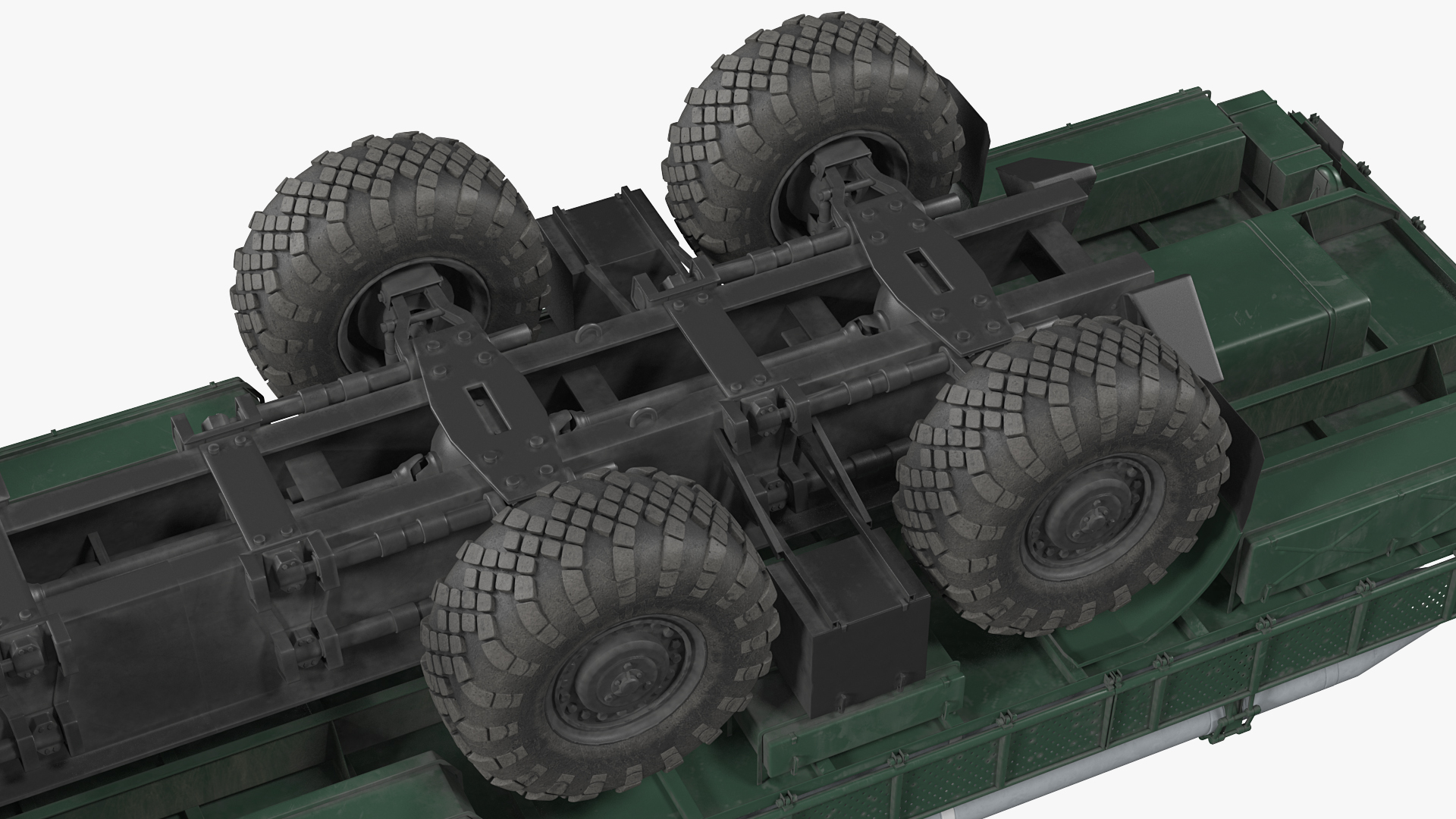 9T234 Smerch Transporter Loader with Spare Rockets Rigged 3D
