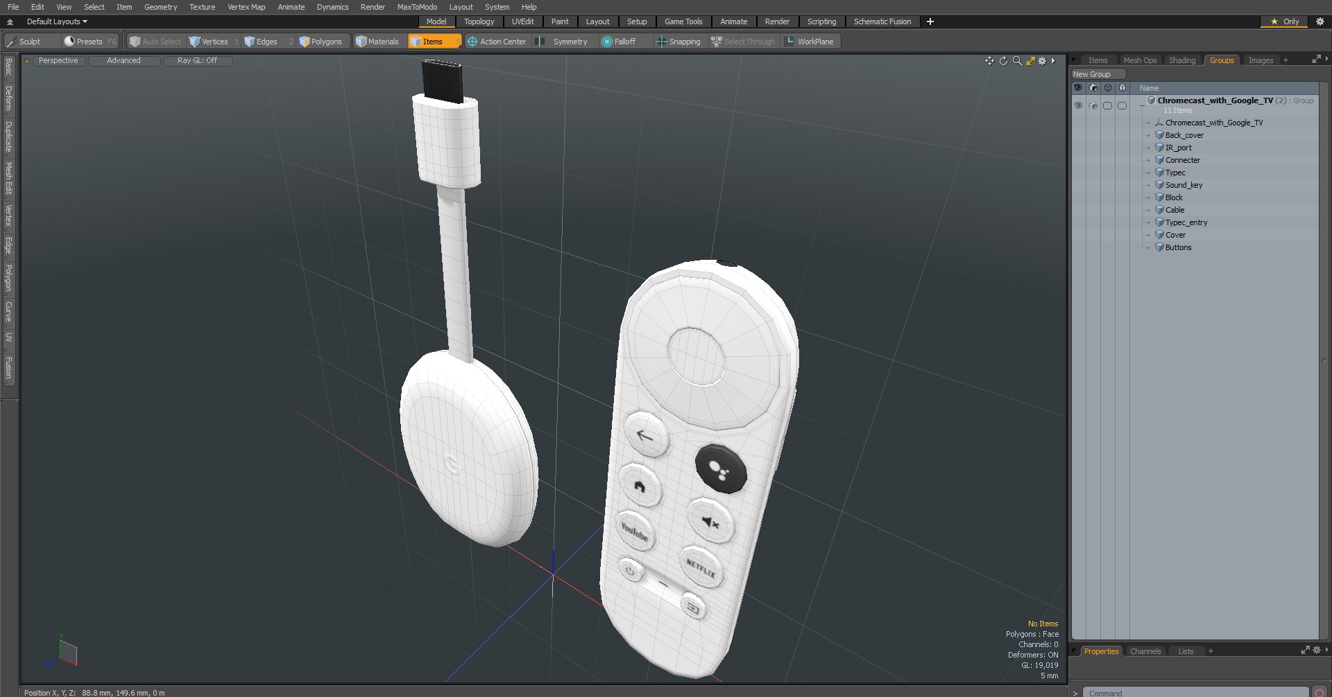3D model Chromecast with Google TV