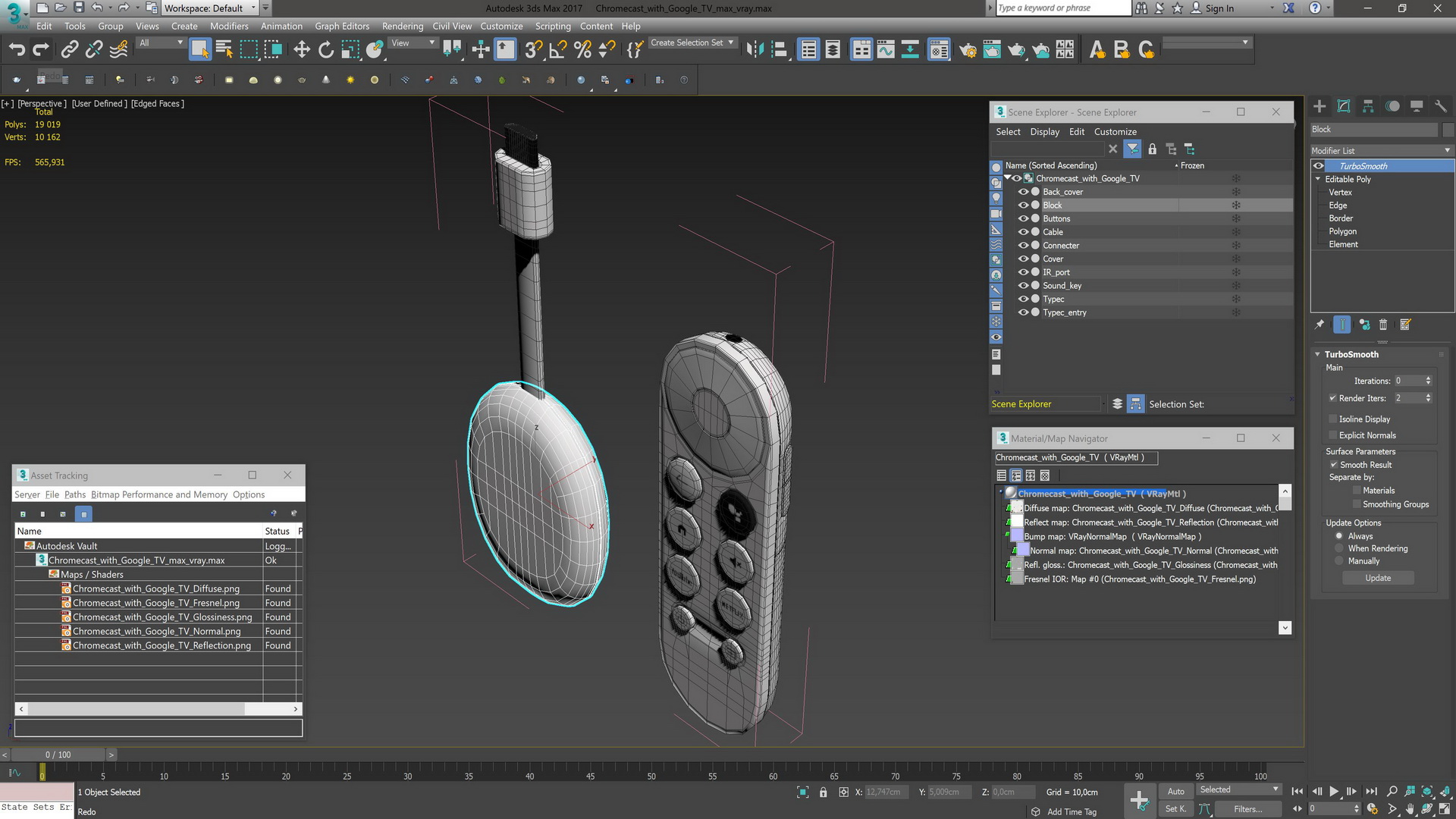 3D model Chromecast with Google TV