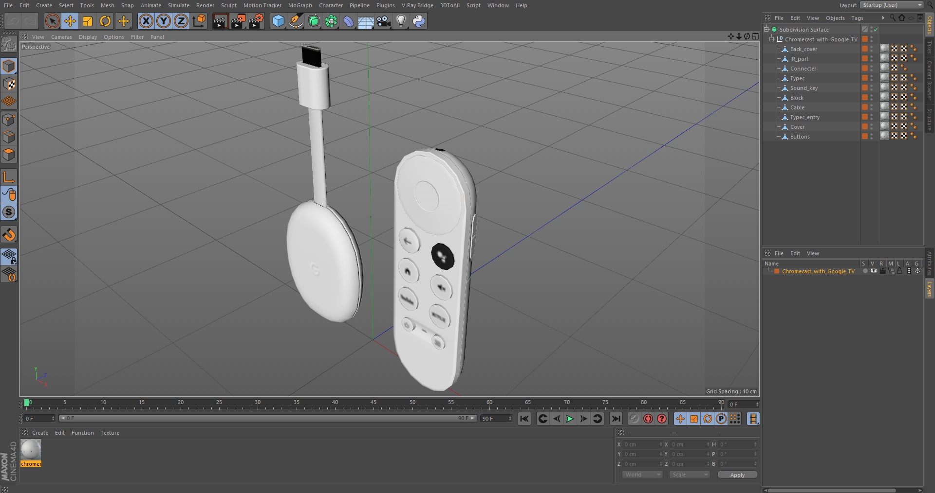 3D model Chromecast with Google TV