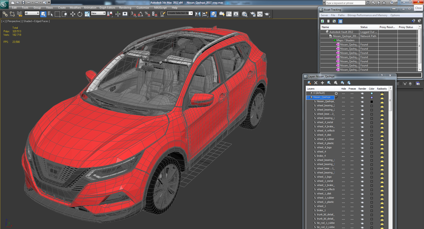 Nissan Qashqai 2017 3D model
