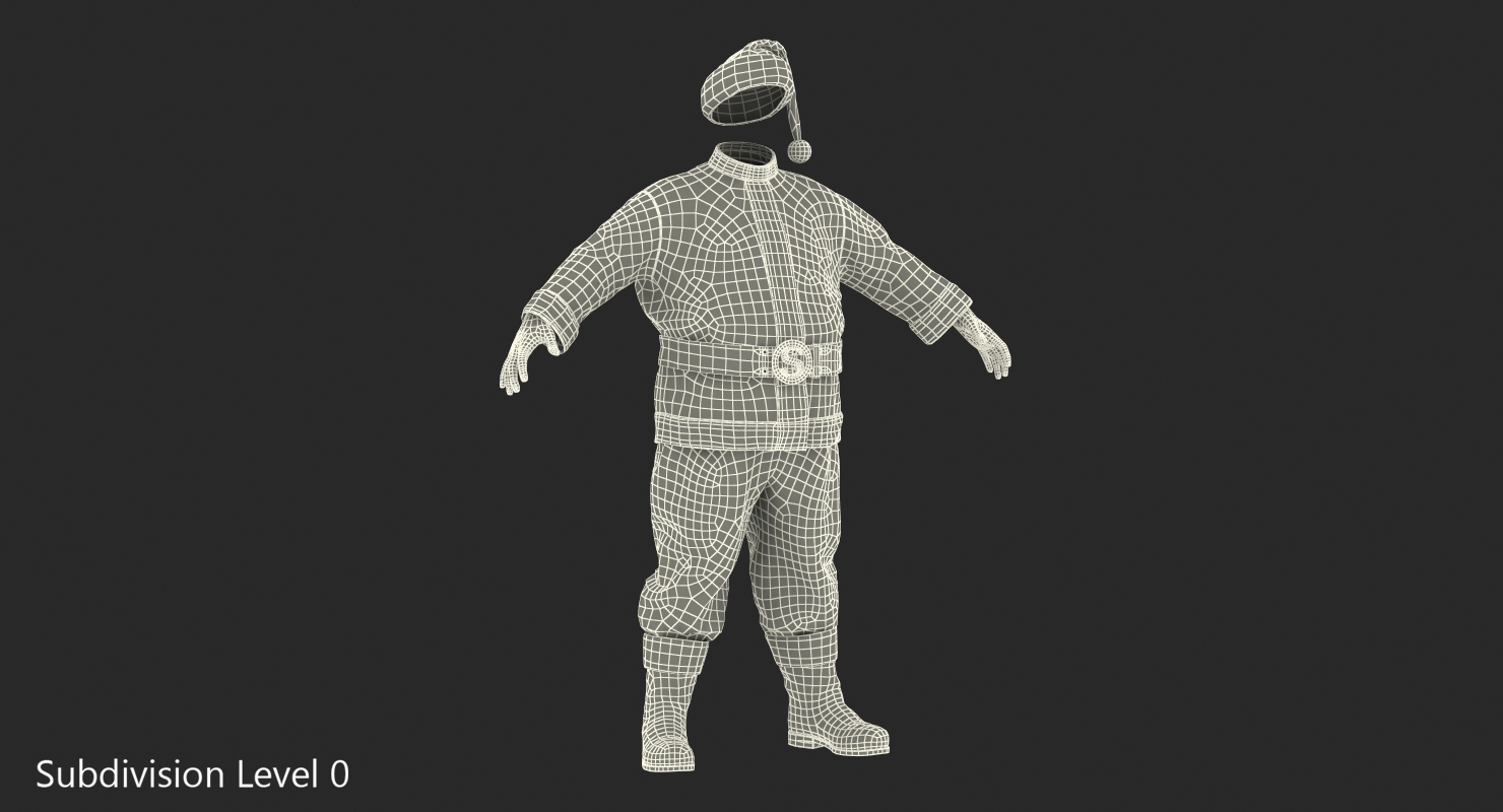 Santa Claus Costume 3D model