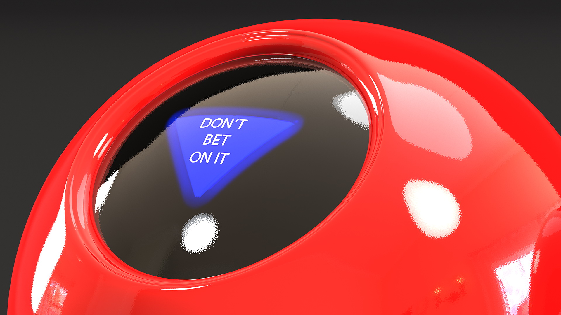 3D Red Magic 8 Ball